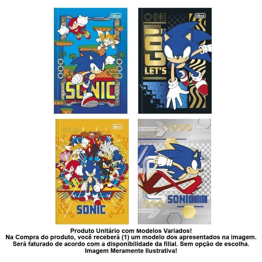 Caderno Brochura Capa Dura Universitário Sonic 80 Folhas Tilibra - Sortido