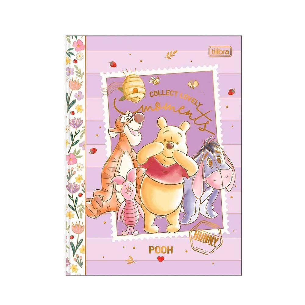 Caderno Brochura Capa Dura Ursinho Pooh 80 Folhas Tilibra - Sortido