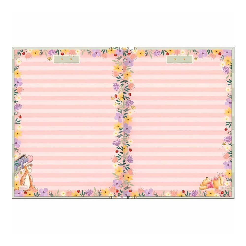 Caderno Brochura Capa Dura Ursinho Pooh 80 Folhas Tilibra - Sortido