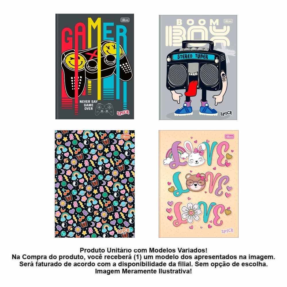 Caderno Brochura Universitário Capa Dura Spice 80 Folhas Tilibra - Sortido 