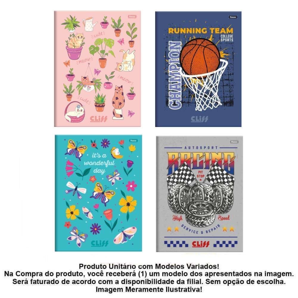 Caderno Brochurão Capa Dura Cliff Foroni - Sortido