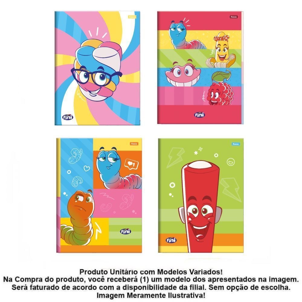 Caderno Brochurão Capa Dura Fini Foroni - Sortido