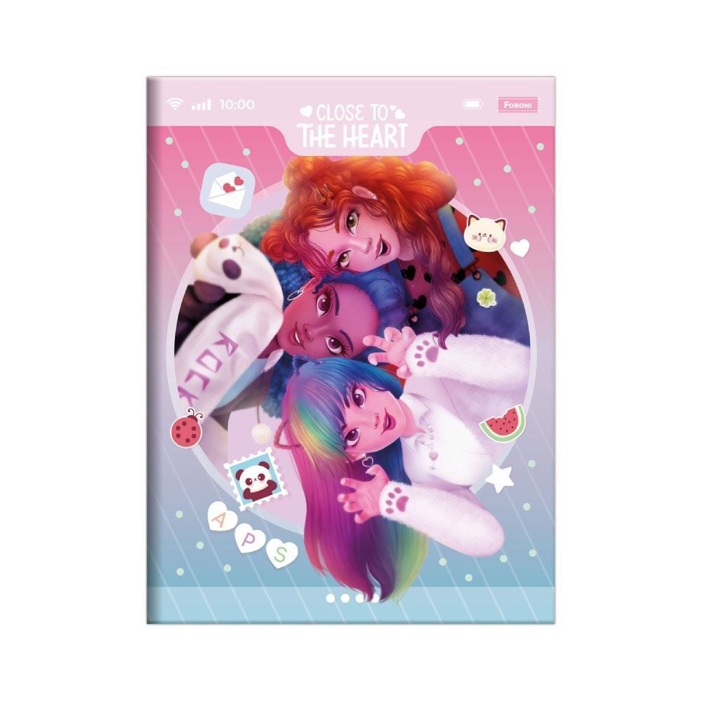 Caderno Brochurão Capa Dura Foroni - Amigas Para Sempre