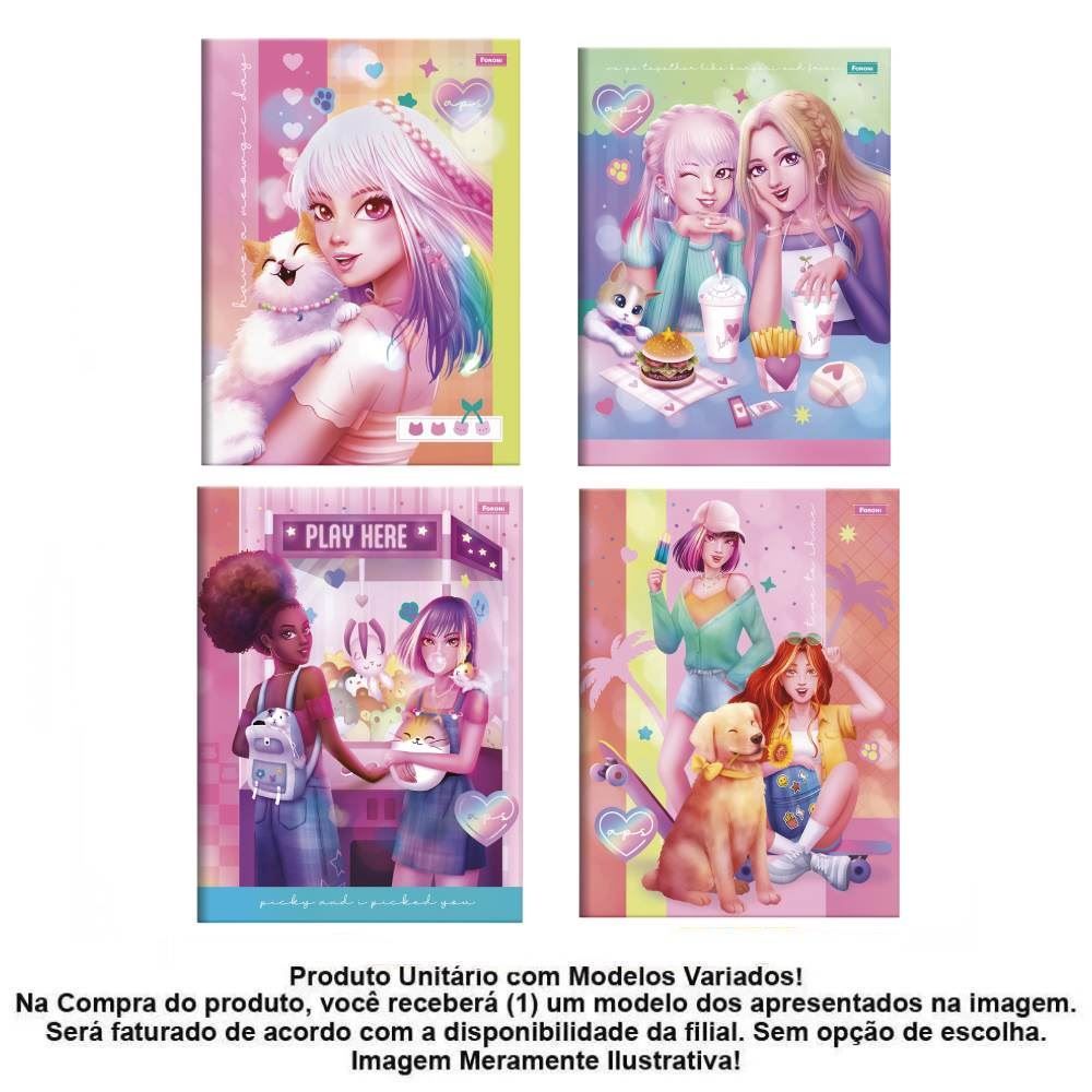 Caderno Brochurão Capa Dura Foroni - Sortido