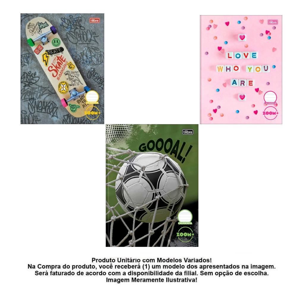 Caderno Caligrafia Brochura Capa Dura Zoom+ 40 Folhas Tilibra - Sortido