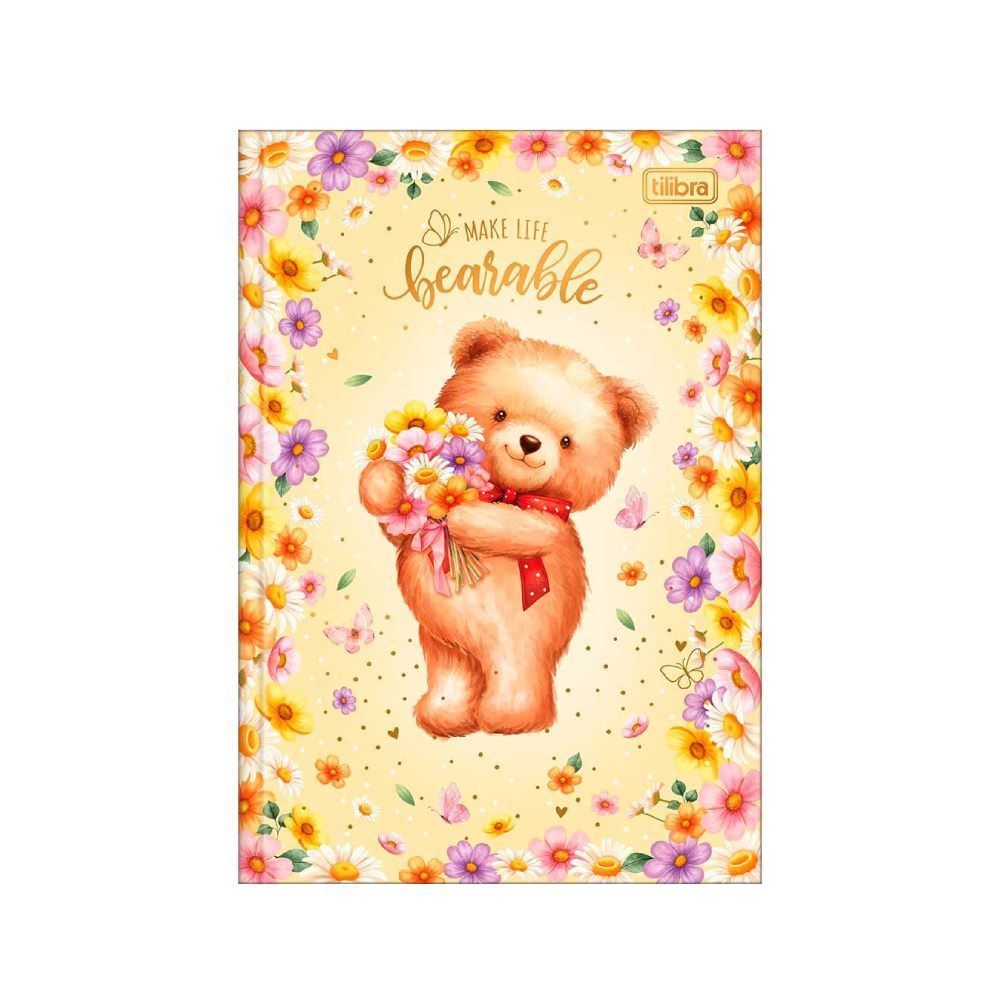 Caderno Capa Dura 1/4 Love Bears 80 Folhas Tilibra - Sortido