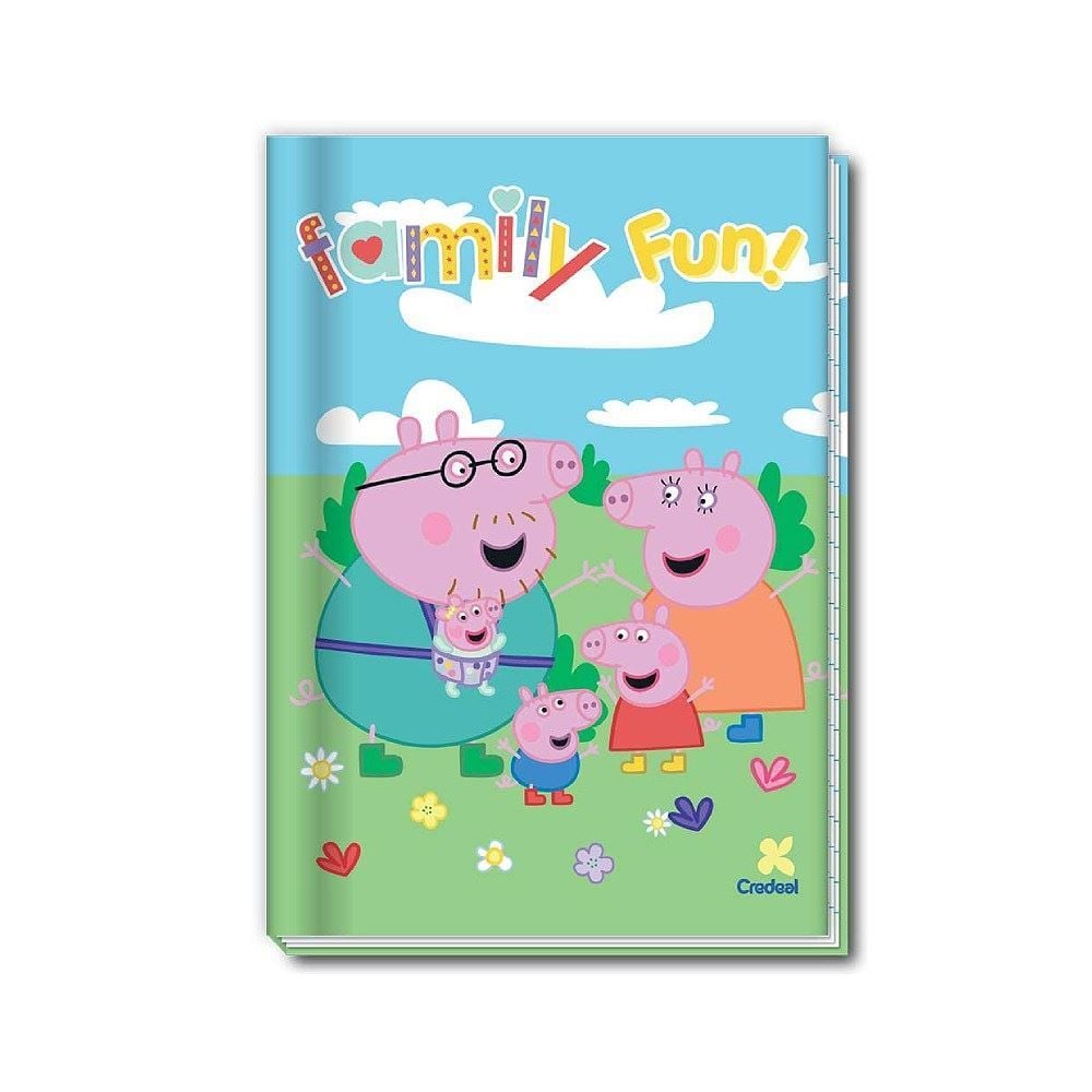 Caderno Capa Dura Brochura 1/4 Peppa Pig 80 Folhas Credeal - Sortido
