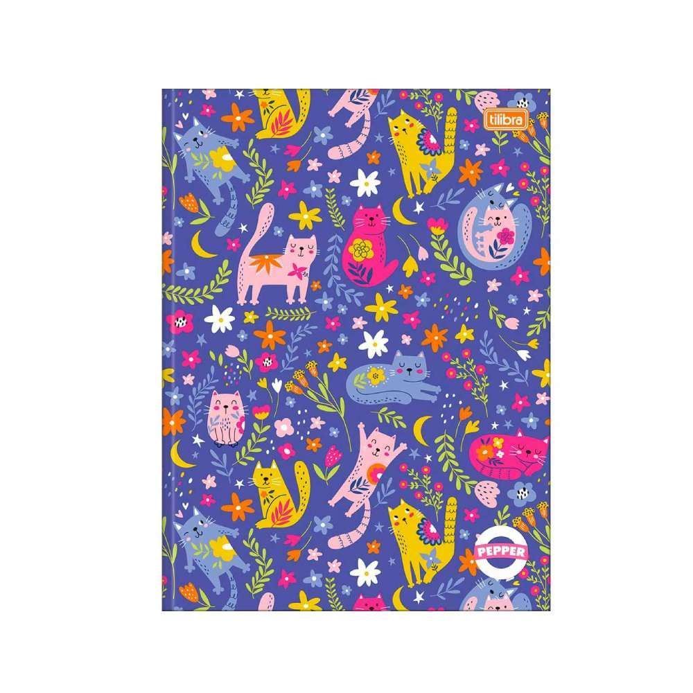 Caderno Capa Dura Universitário Pepper 80 Folhas Tilibra - Sortido