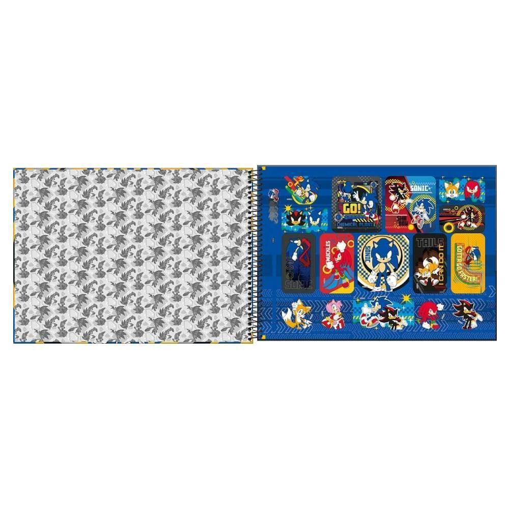 Caderno Cartografia e Desenho Capa Dura Sonic 80 Folhas Tilibra - Sortido