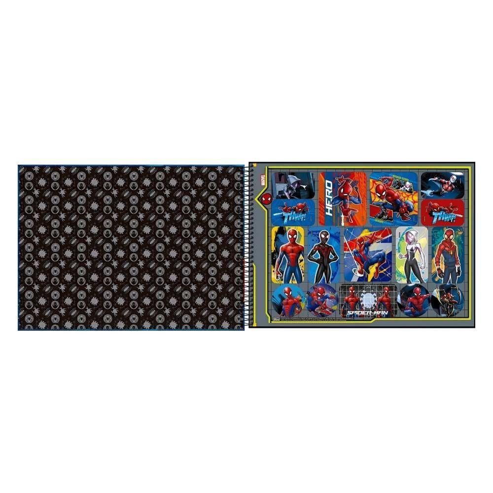 Caderno Cartografia e Desenho Homem-Aranha 80 Folhas Tilibra - Sortido 