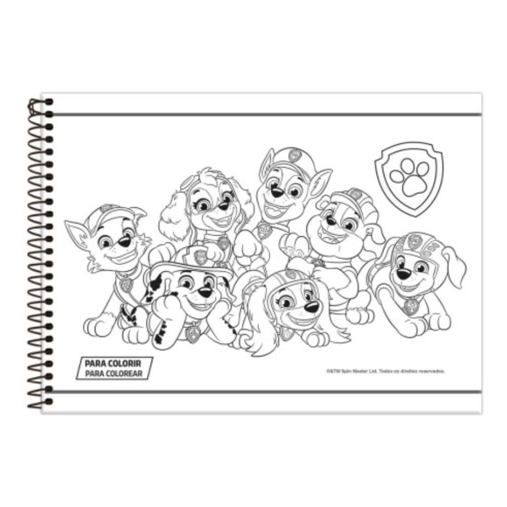 Caderno Cartografia Patrulha Canina 80 Folhas Foroni - Sortido