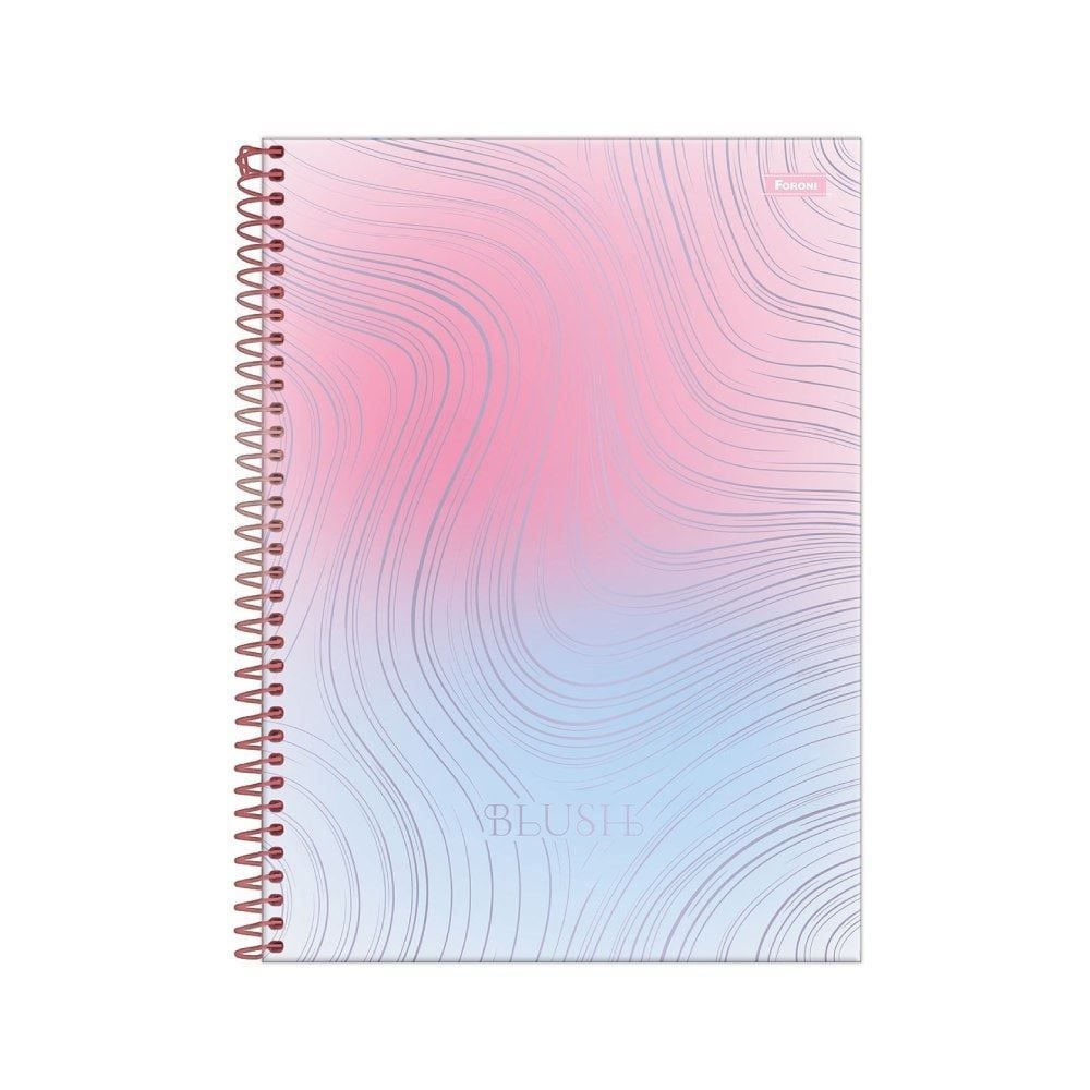 Caderno Colegial Espiral Blush 160 Folhas Foroni - Sortido 