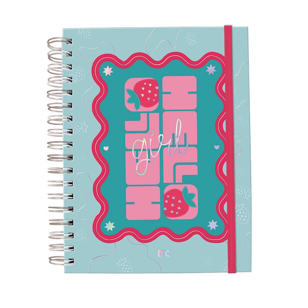 Caderno Dac Smart Universitário Hello Capa Com Aroma De Morango - 4484