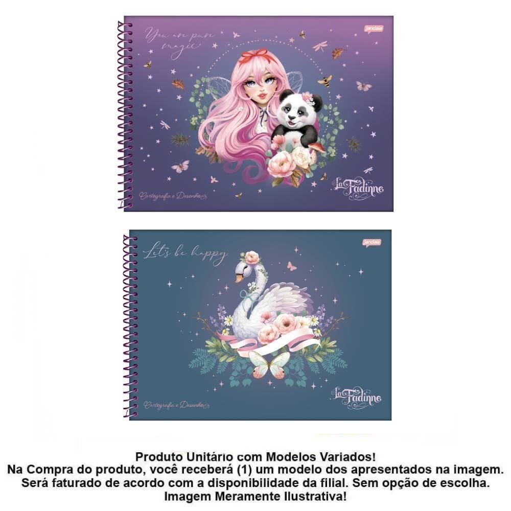 Caderno de Cartografia La Fadine 80 Folhas Jandaia - Sortido