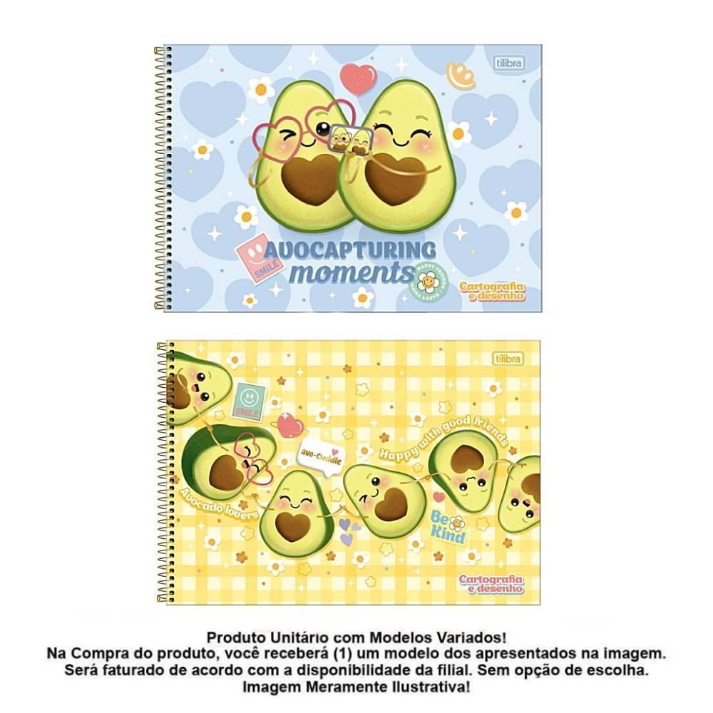 Caderno Cartografia e Desenho Abacute 80 Folhas Tilibra - Sortido