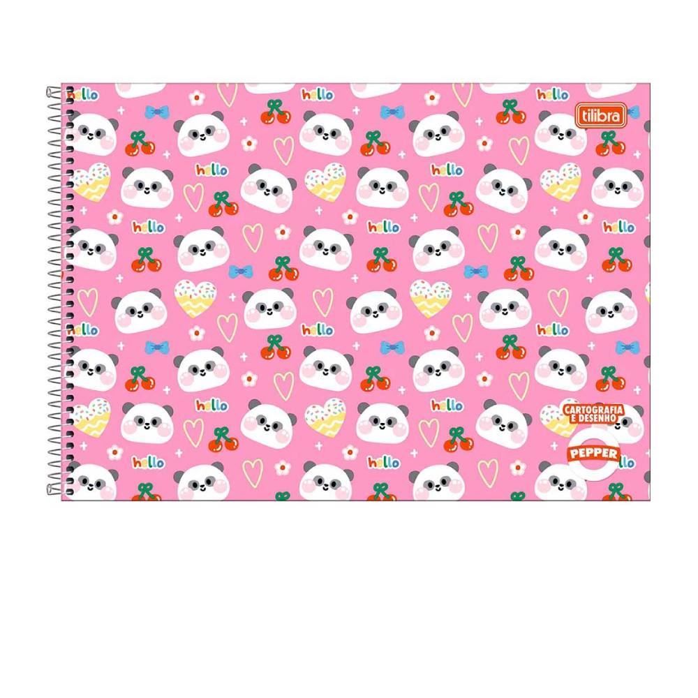 Caderno de Desenho Cartografia Espiral Pepper 80 Folhas Tilibra - Sortido