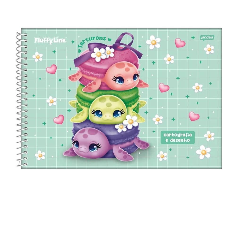Caderno De Desenho Fluffy 80 Folhas Jandaia - Sortido