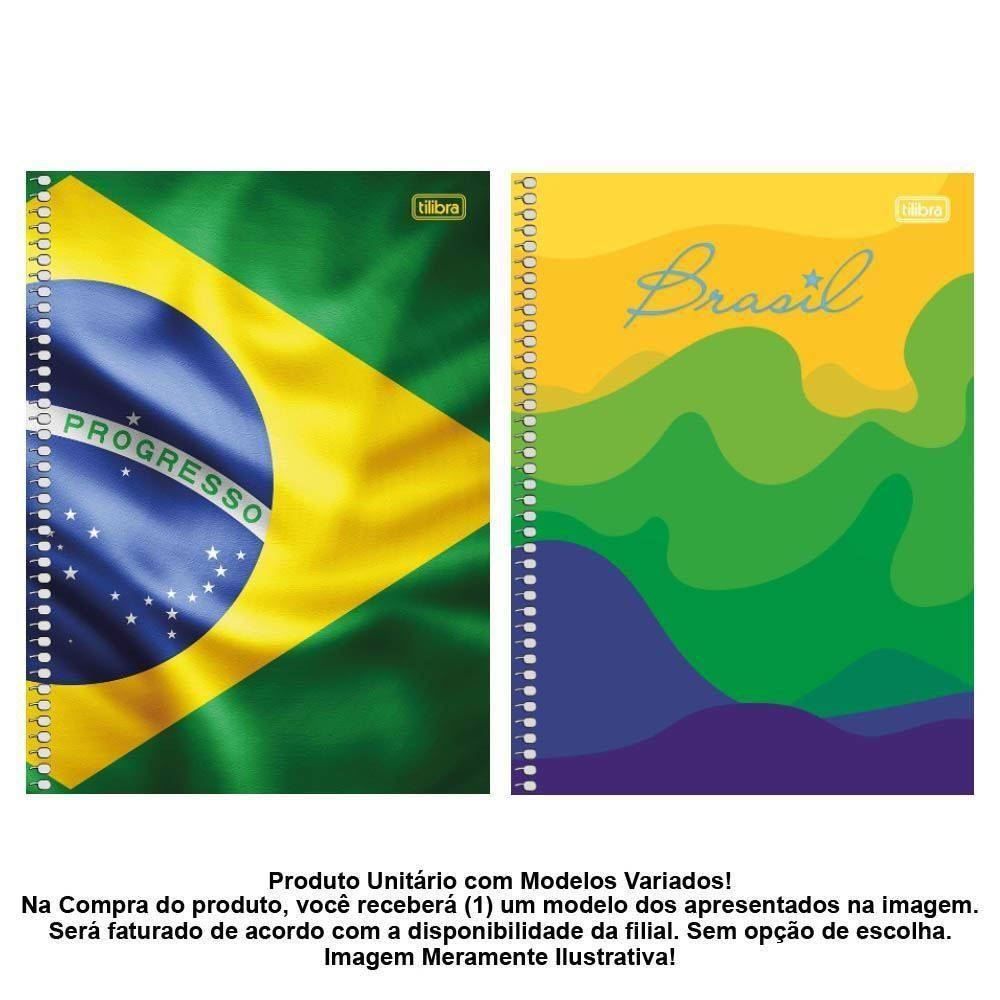 Caderno Espiral 1 Matéria Brasil 96 Folhas Tilibra - Sortido