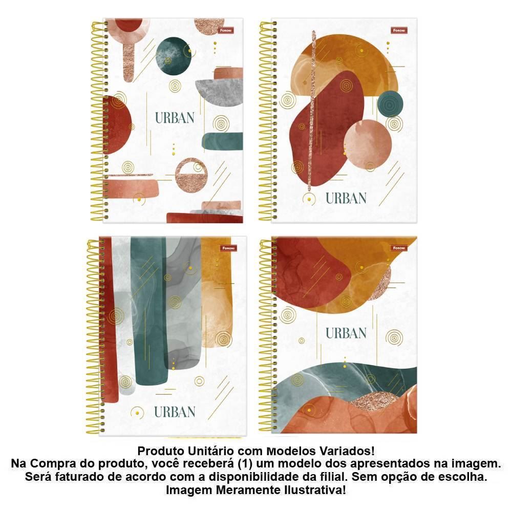 Caderno Espiral 10X1 Urban Foroni - Sortido