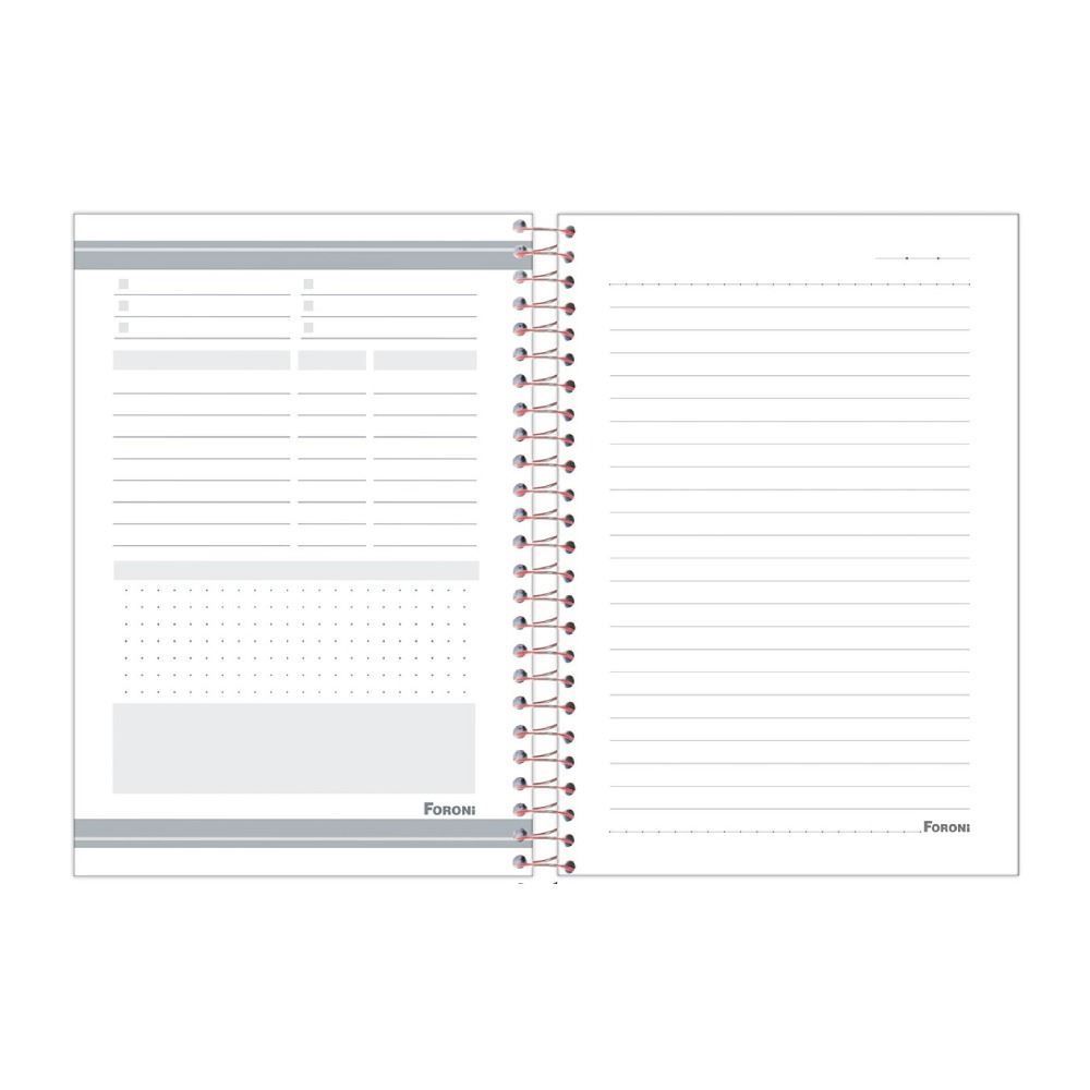 Caderno Espiral Capa Dura 1/4 Blush 80 Folhas Foroni - Sortido