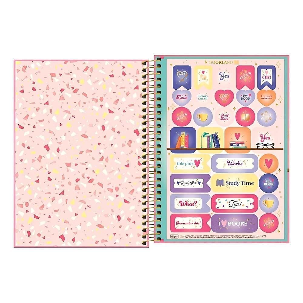 Caderno Espiral Capa Dura 1/4 Bookland 80 Folhas Tilibra - Sortido