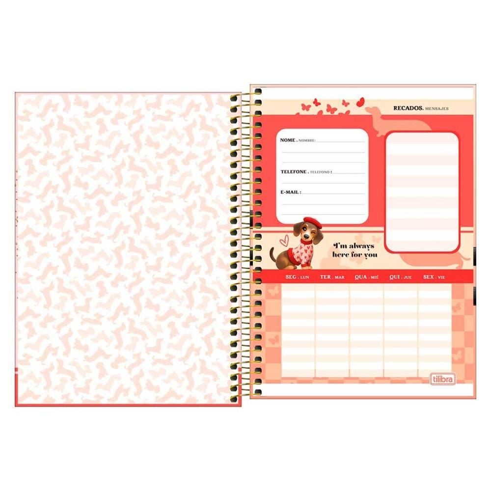 Caderno Espiral Capa Dura 1/4 Brownie 80 Folhas Tilibra - Sortido
