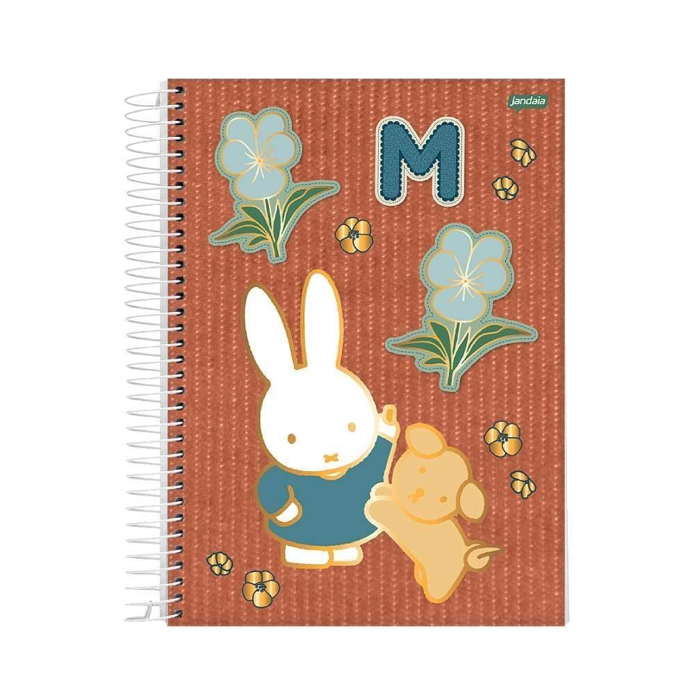 Caderno Espiral Colegial Miffy 160 Folhas Jandaia - Sortido
