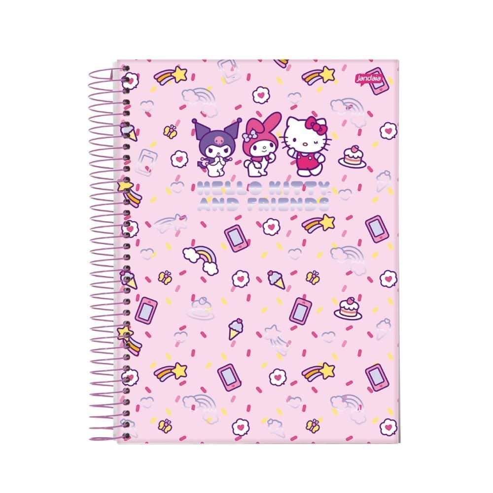 Caderno Espiral Hello Kitty Besties Forever 160 Folhas Jandaia - Sortido