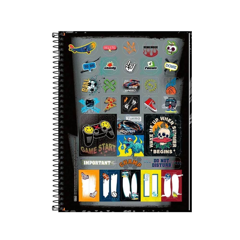 Caderno Espiral Universitário 80 Folhas 1 Matéria X-Racing Tilibra - Sortido