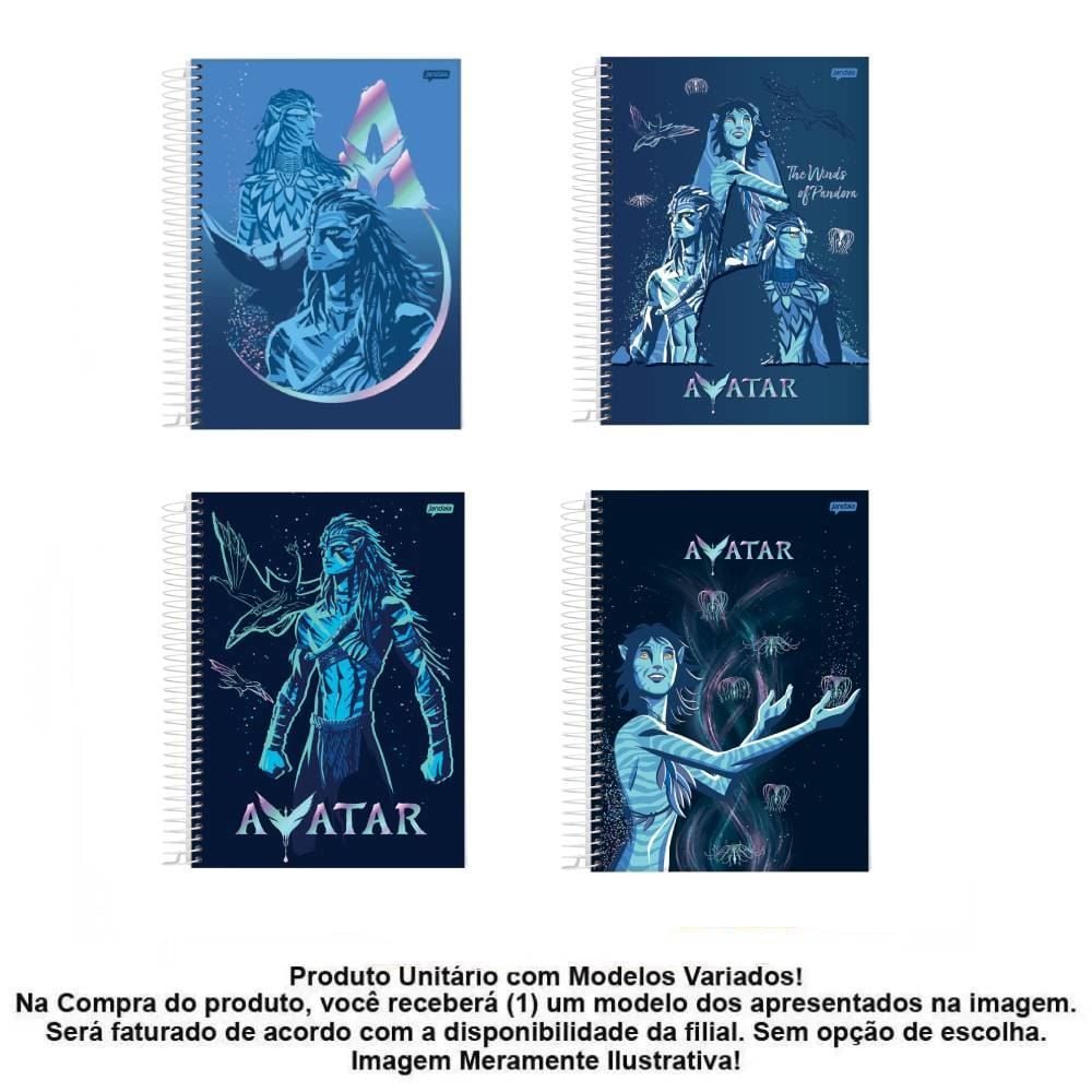 Caderno Espiral Universitário Avatar 80 Folhas Jandaia - Sortido