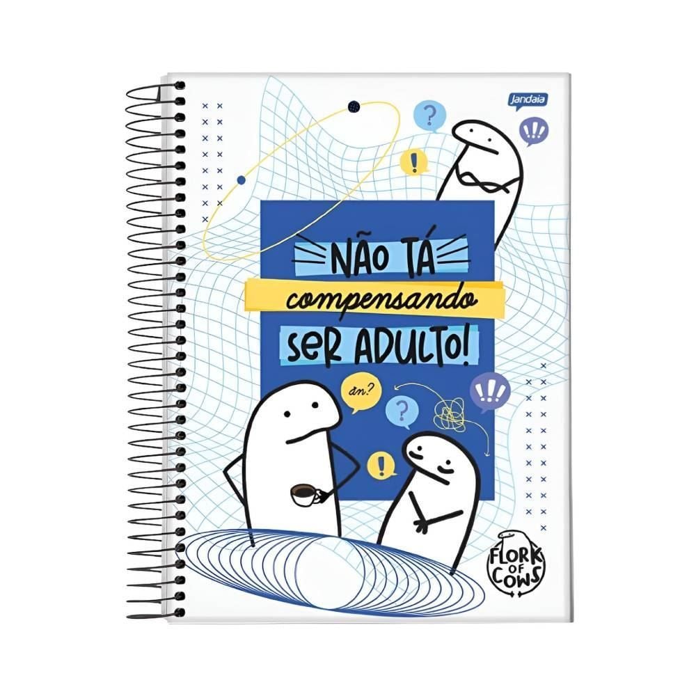 Caderno Espiral Universitário Flork 240 Folhas Jandaia - Sortido
