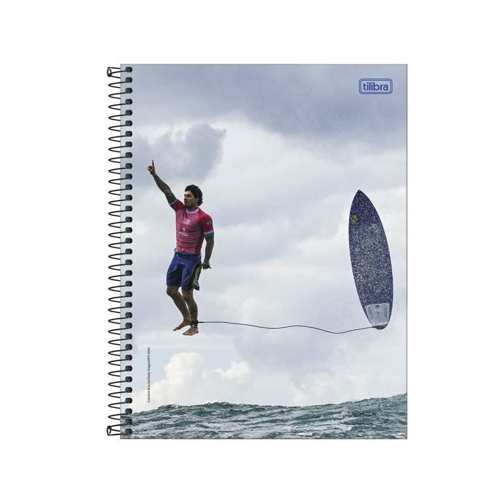Caderno Espiral Universitário Gabriel Medina 160 Folhas Tilibra - Sortido