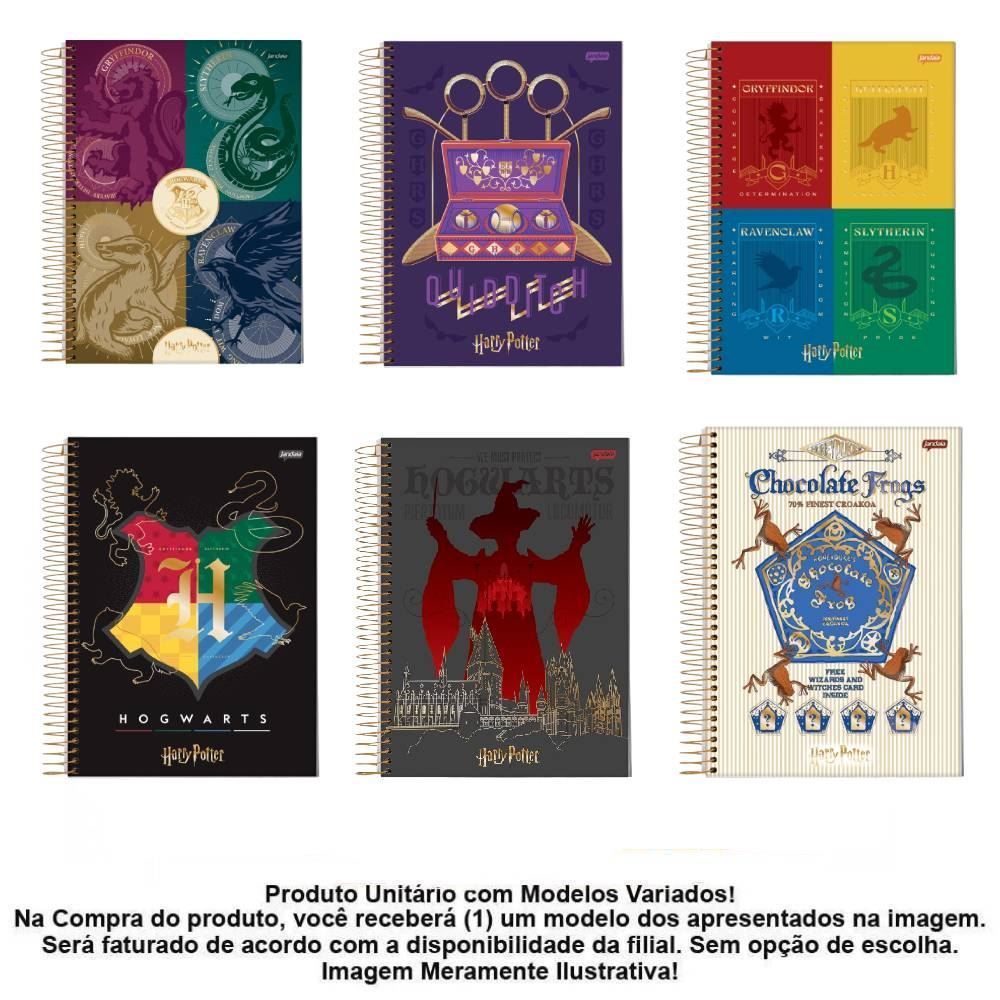 Caderno Espiral Universitário Harry Potter 200 Folhas Jandaia - Sortido