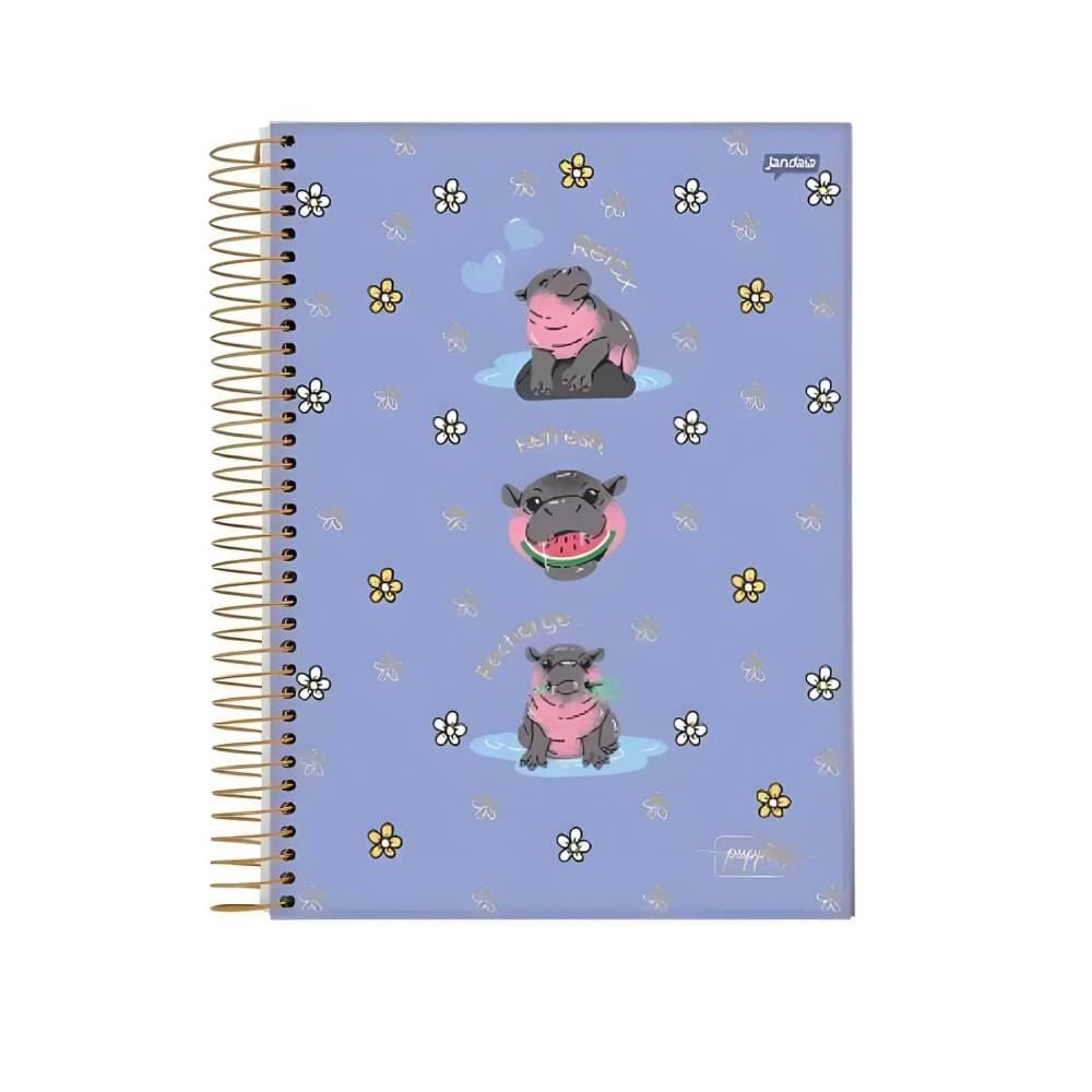 Caderno Espiral Universitário Puppies 80 Folhas Jandaia - Sortido