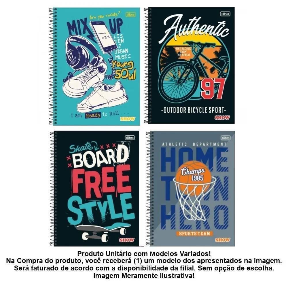 Caderno Espiral Universitário Show 80 Folhas Tilibra - Sortido