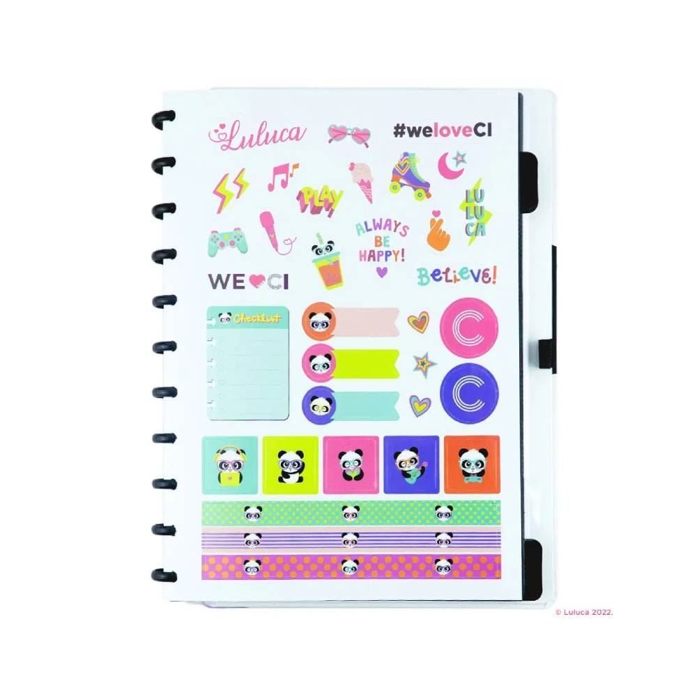 Caderno Inteligente A5 Pandalu By Luluca - 80 Folhas