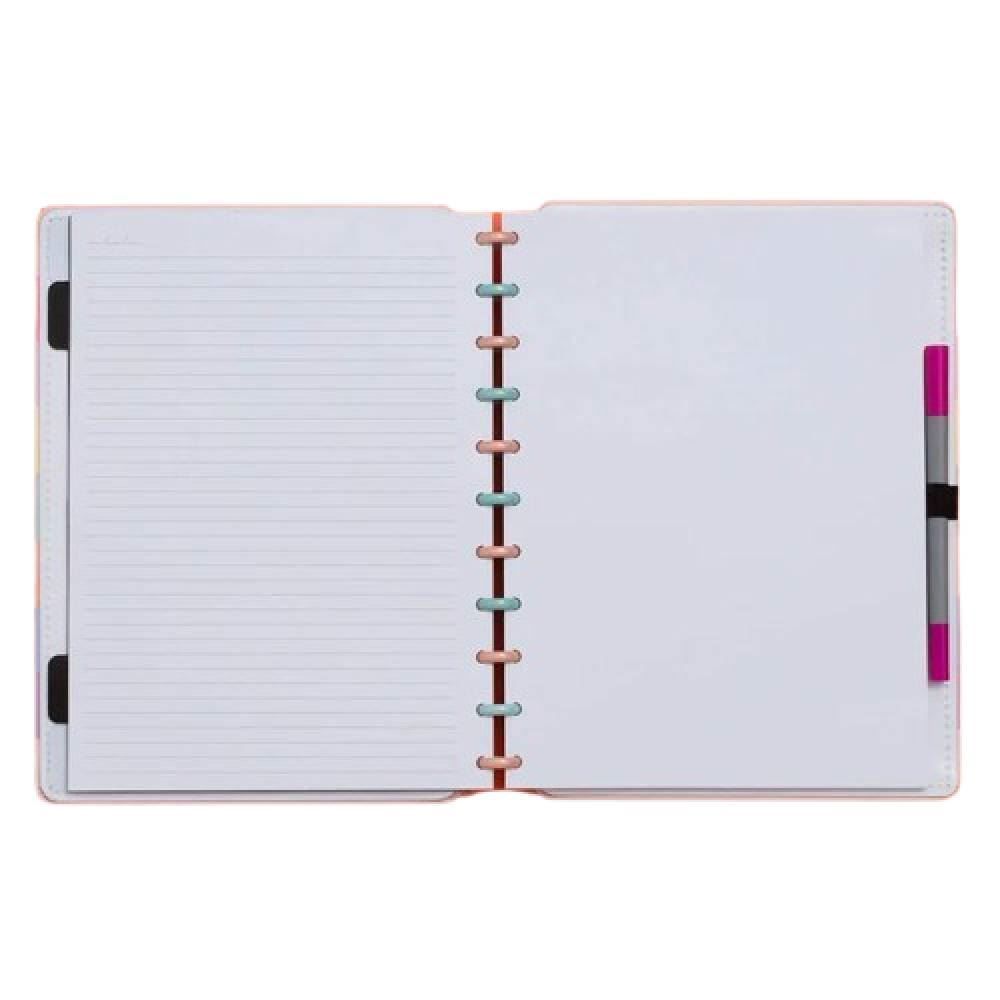 Caderno Inteligente Grande Arco-Íris 80 Folhas - Colorido