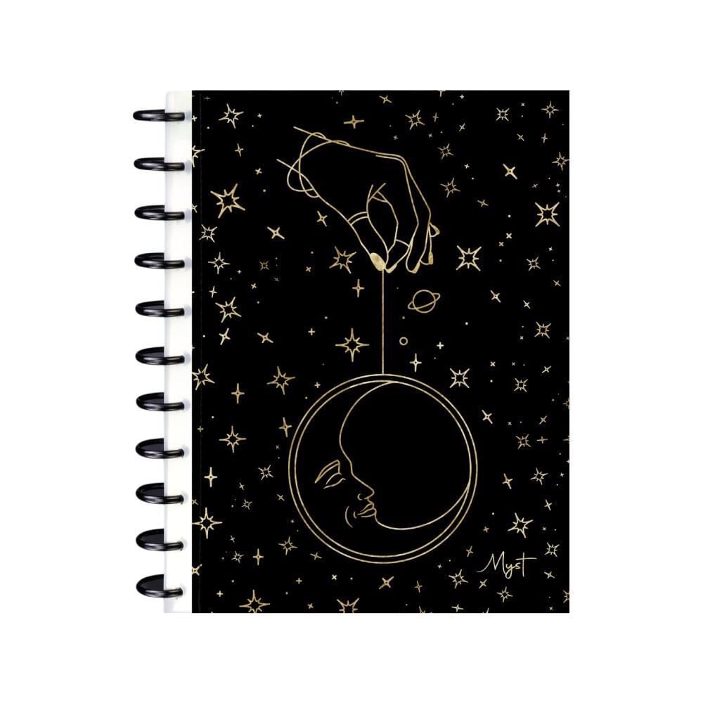 Caderno Kitdisc Myst 160 Folhas Kit Style - Preto
