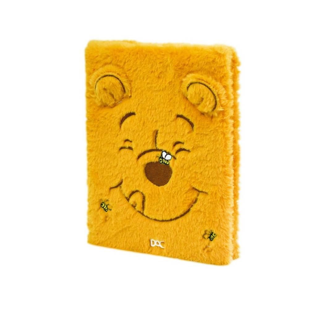 Caderno Para Anotações De Pelúcia 80 Folhas Pooh Dac - Amarelo