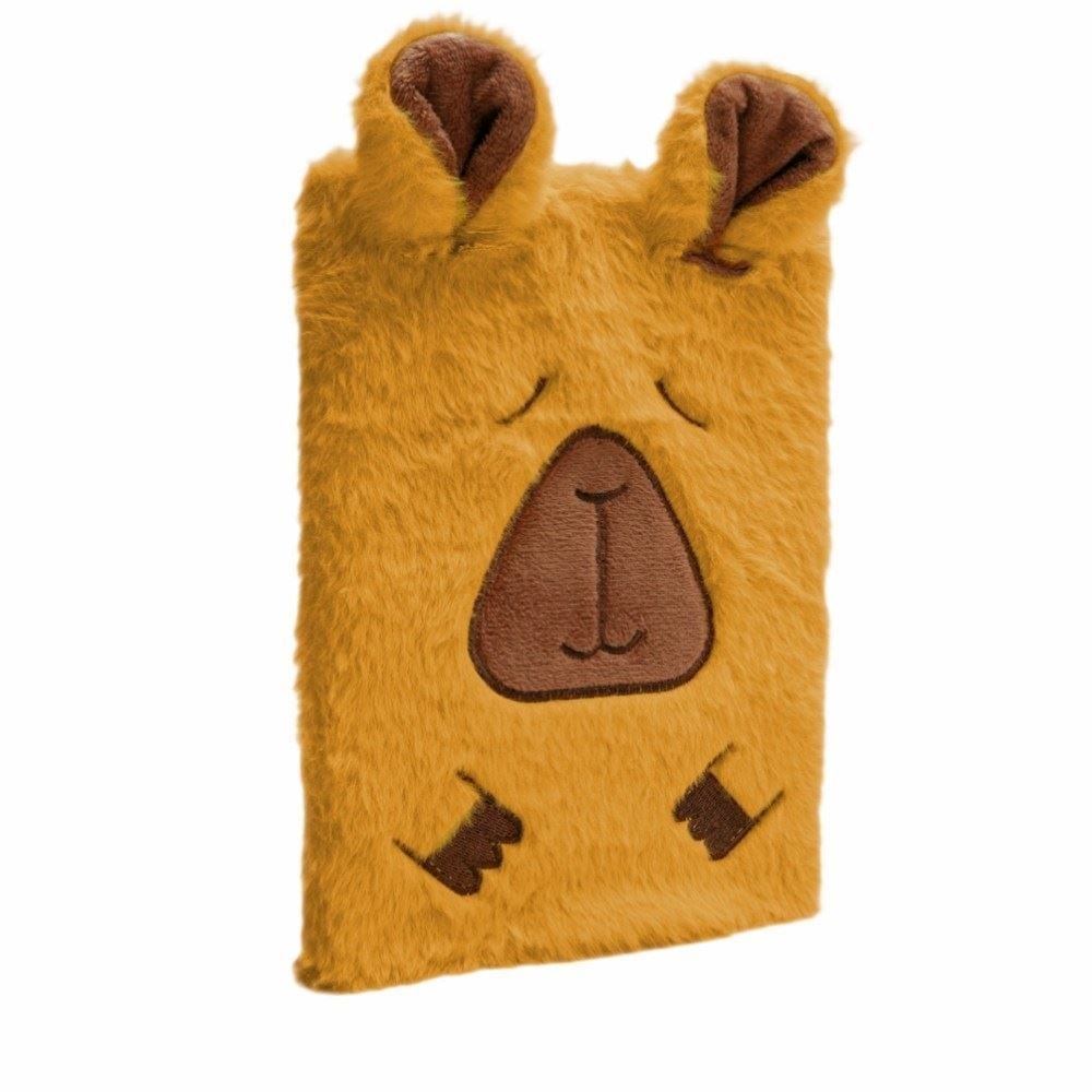 Caderno Pelúcia Capivara 80 Folhas Poli Brinq - Marrom