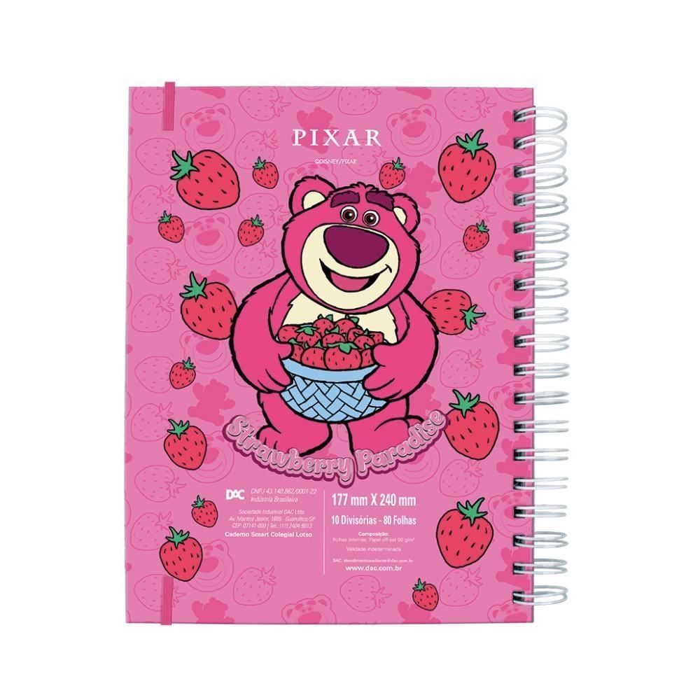 Caderno Smart Colegial Lotso Dac - 80 Folhas