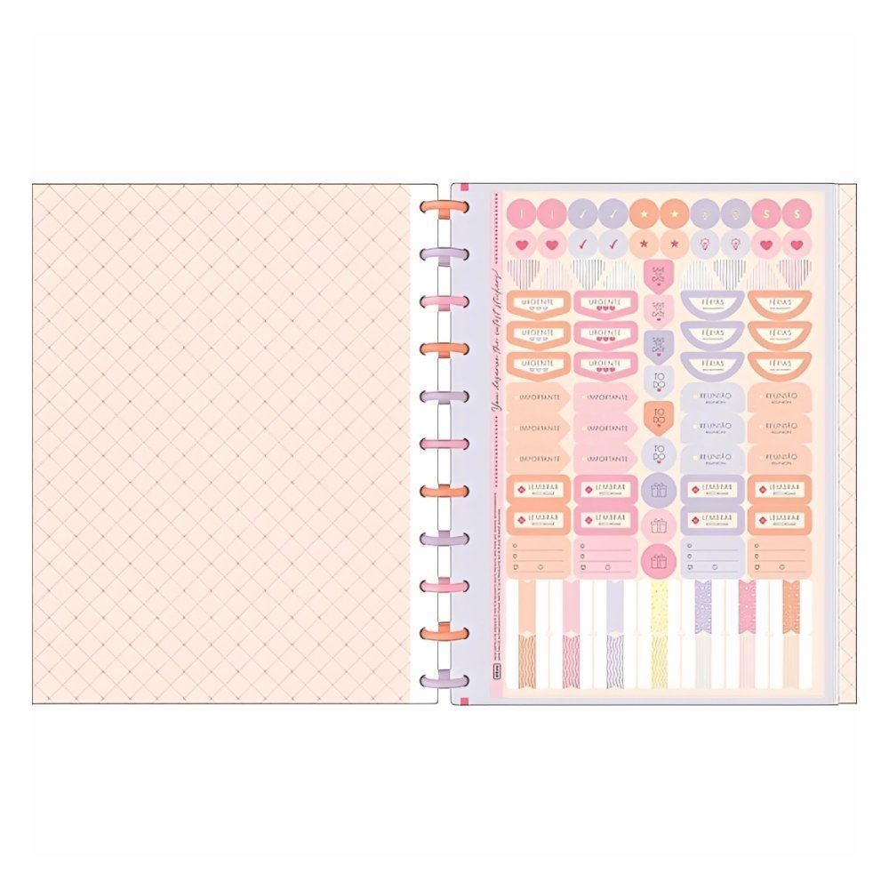 Caderno Universitário Tilidisco Soho 160 Folhas Tilibra - Rosa