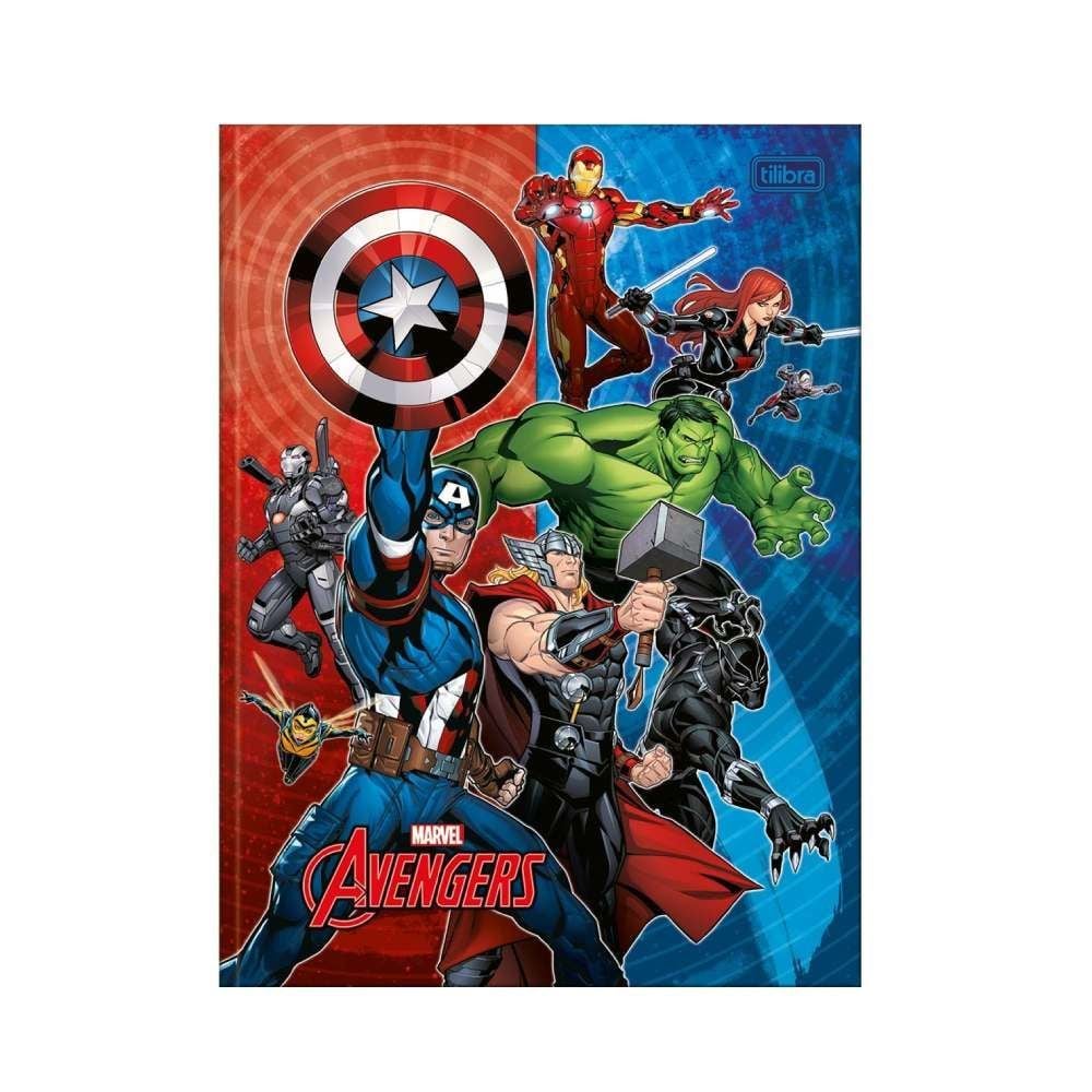Caderno Universitário Brochura Avengers 80 Folhas Tilibra - Sortido 