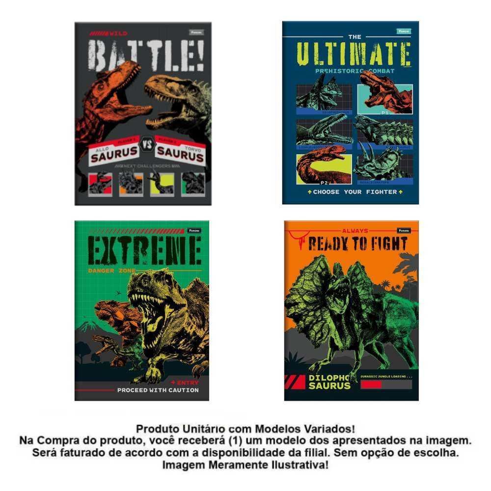 Caderno Universitário Brochura Costurado Sauros 80 Folhas Foroni - Sortido 