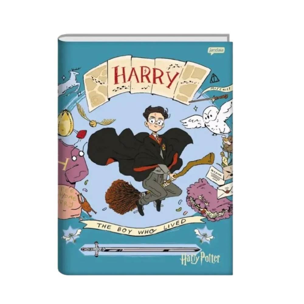 Caderno Universitário Brochura Harry Potter 96 Folhas Jandaia - Sortido