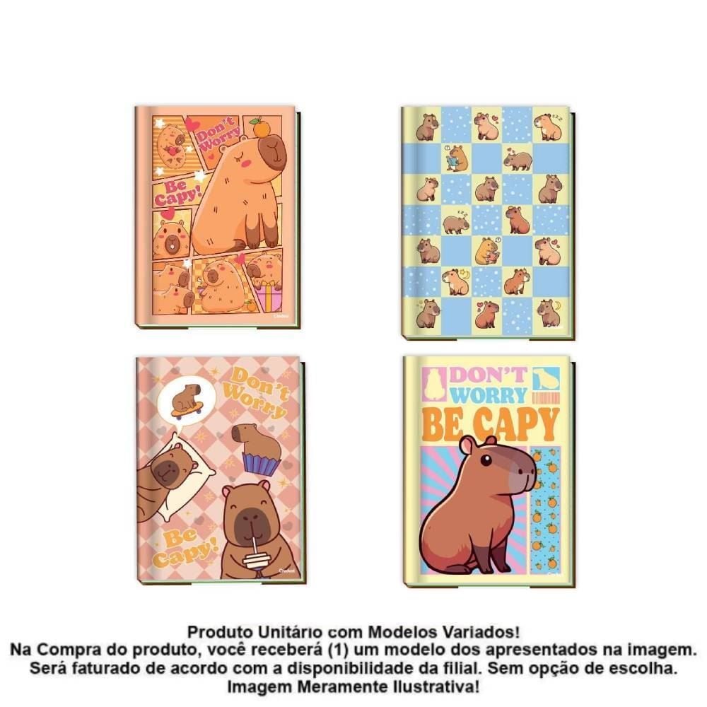 Caderno Universitário Capa Dura Costurado 80 Folhas - Sortidos