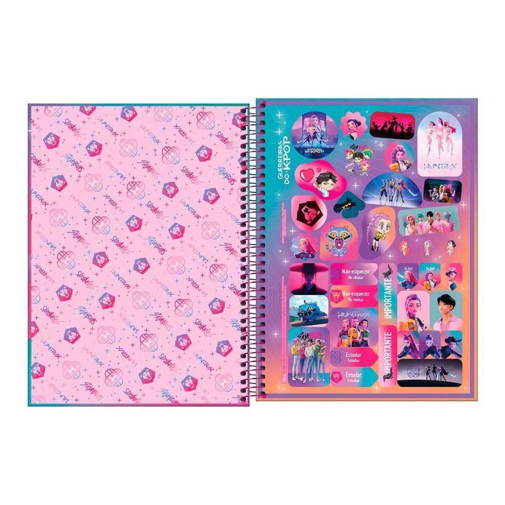 Caderno Universitário Capa Dura Guerreiras do K-Pop 160 Folhas Tilibra - Sortido
