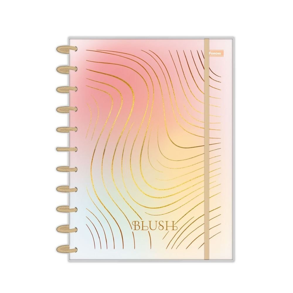 Caderno Universitário Discbook Blush 160 Folhas Foroni - Sortido 