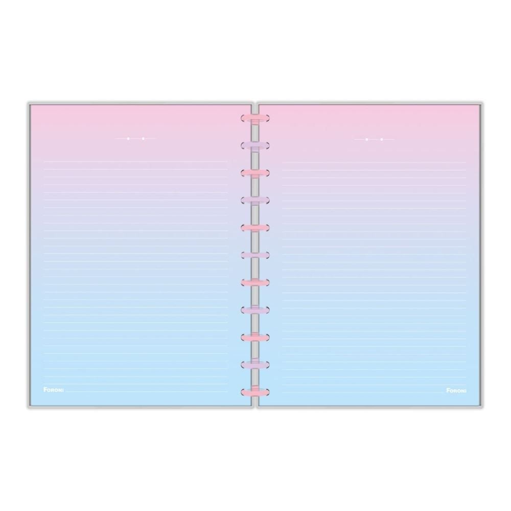 Caderno Universitário Discbook Fluor Mix 160 Folhas Foroni - Sortido 