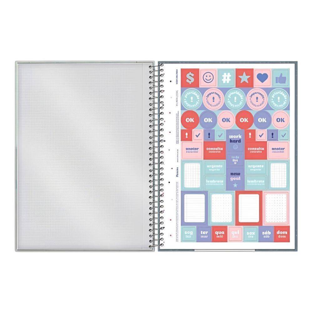 Caderno Universitário Espiral 1X1 Furfriends 80 Folhas Foroni - Sortido
